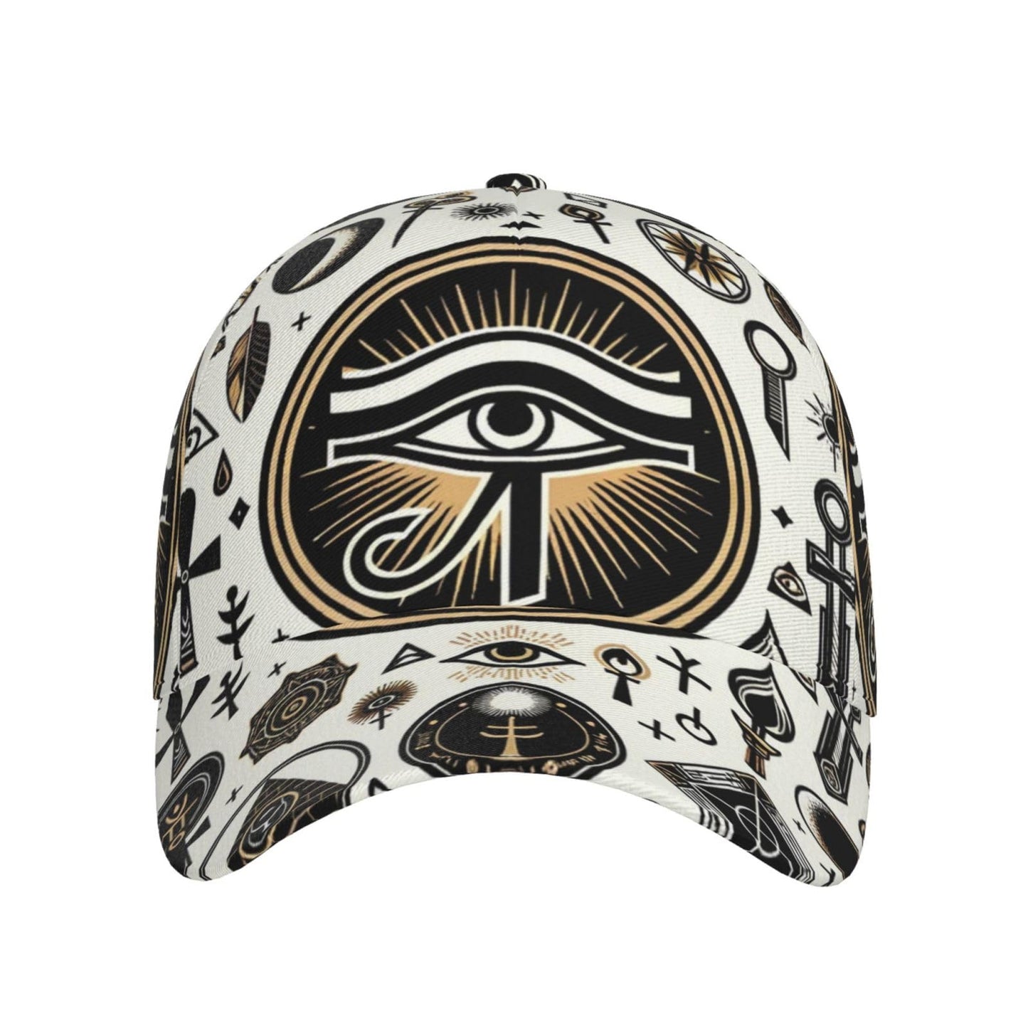 Quarvynox Unisex Fashion Ancient Egypt Eye Baseball Cap Snapback, Adjustable Funny Trucker Hat for Daily Wear Black