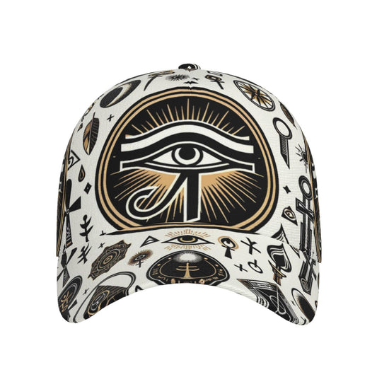 Quarvynox Unisex Fashion Ancient Egypt Eye Baseball Cap Snapback, Adjustable Funny Trucker Hat for Daily Wear Black