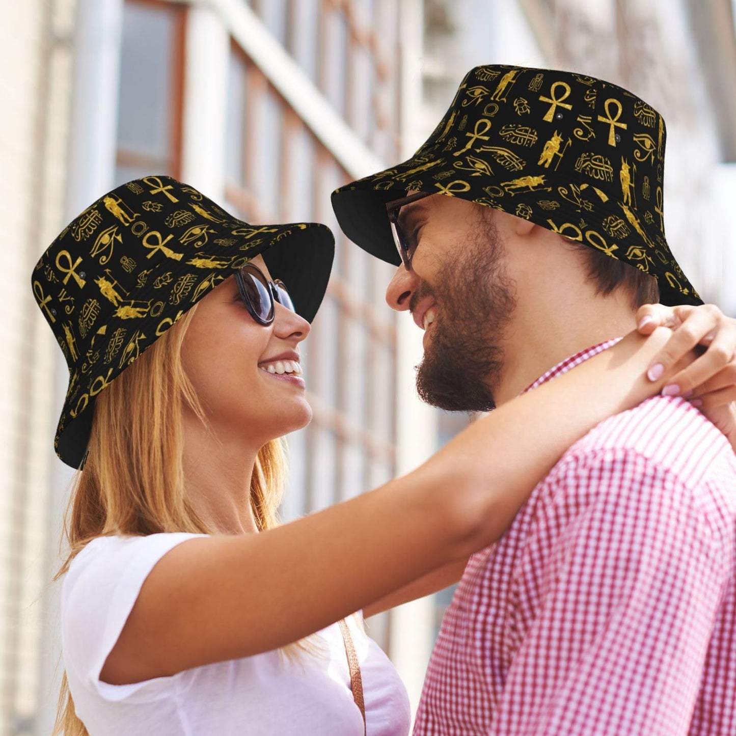 Ankh Cross Bucket Hats for Men Women Gifts Beach Outdoor Packable Ancient Egyptian Fisherman Caps Prevent Sun Hat