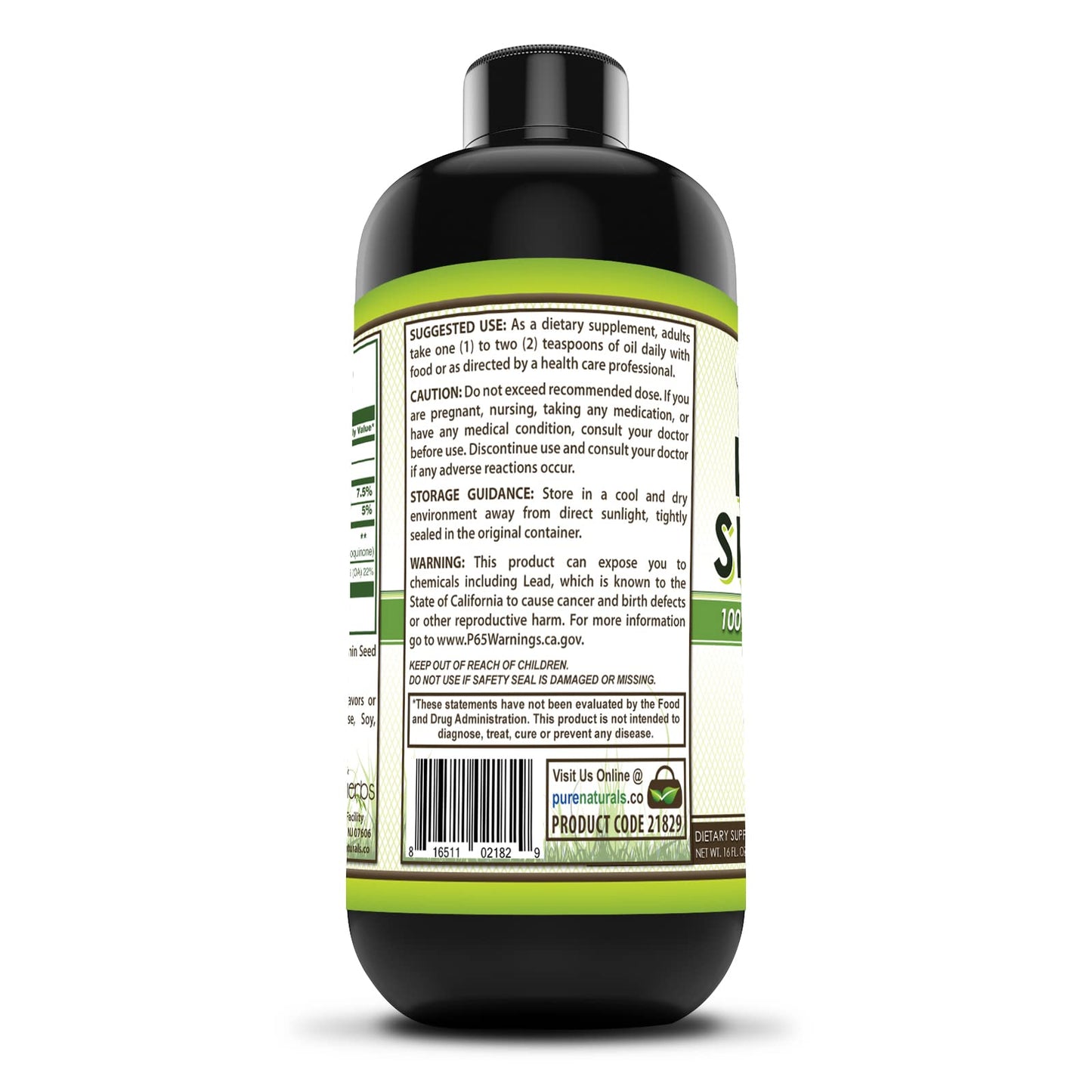 Organic Black Seed Oil Supplement | 16 Oz | 5 G Per Serving | 96 Servings Per Bottle | Non-GMO |Gluten-Free |Fights Cancer