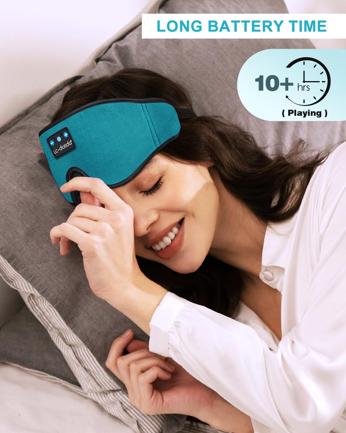 Lucid Dreaming Sleep Headphones, 3D Sleep Mask Bluetooth Wireless Music Eye Mask, Sleeping Headphones for Side Sleepers Sleep Mask with Bluetooth Headphones Ultra-Thin Stereo Speakers Perfect for Sleeping