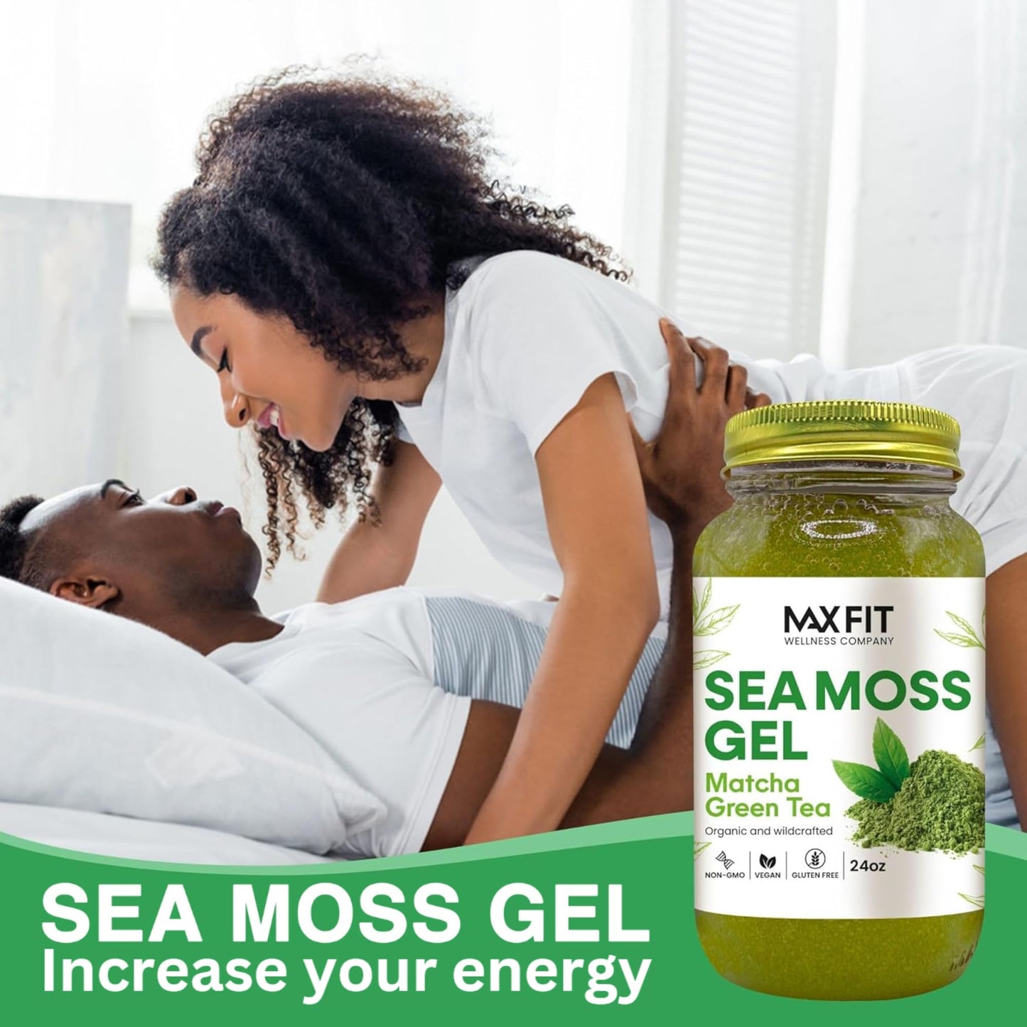 Sea Moss Gel Organic Raw (12 Flavors) 24oz Wildсrafted Gold Sea Moss Gel from Saint Lucia | 92 Vitamins and Minerals | Pure Raw+Non-GMO | Vegan Superfood