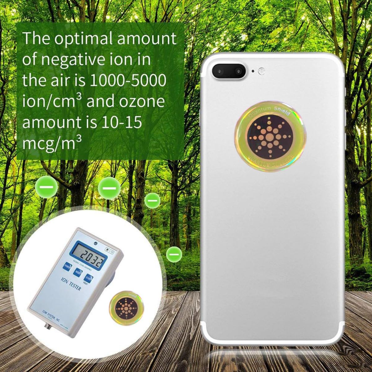 Quantum EMF Stickers Protects Against Negative Ions Emitted From 5g 6g & 7g Frequencies + Infrared, 6 Pack, Prevents Headache, Insomnia.
