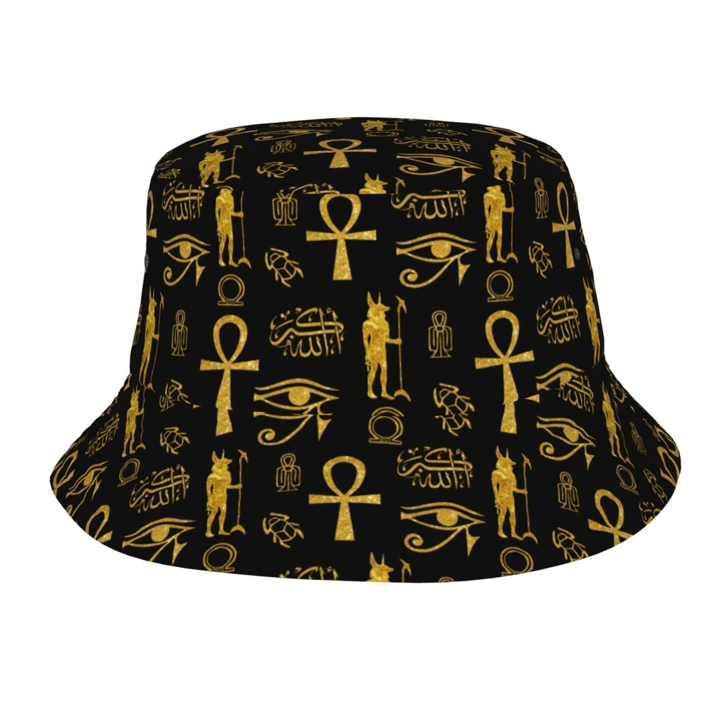 Ankh Cross Bucket Hats for Men Women Gifts Beach Outdoor Packable Ancient Egyptian Fisherman Caps Prevent Sun Hat