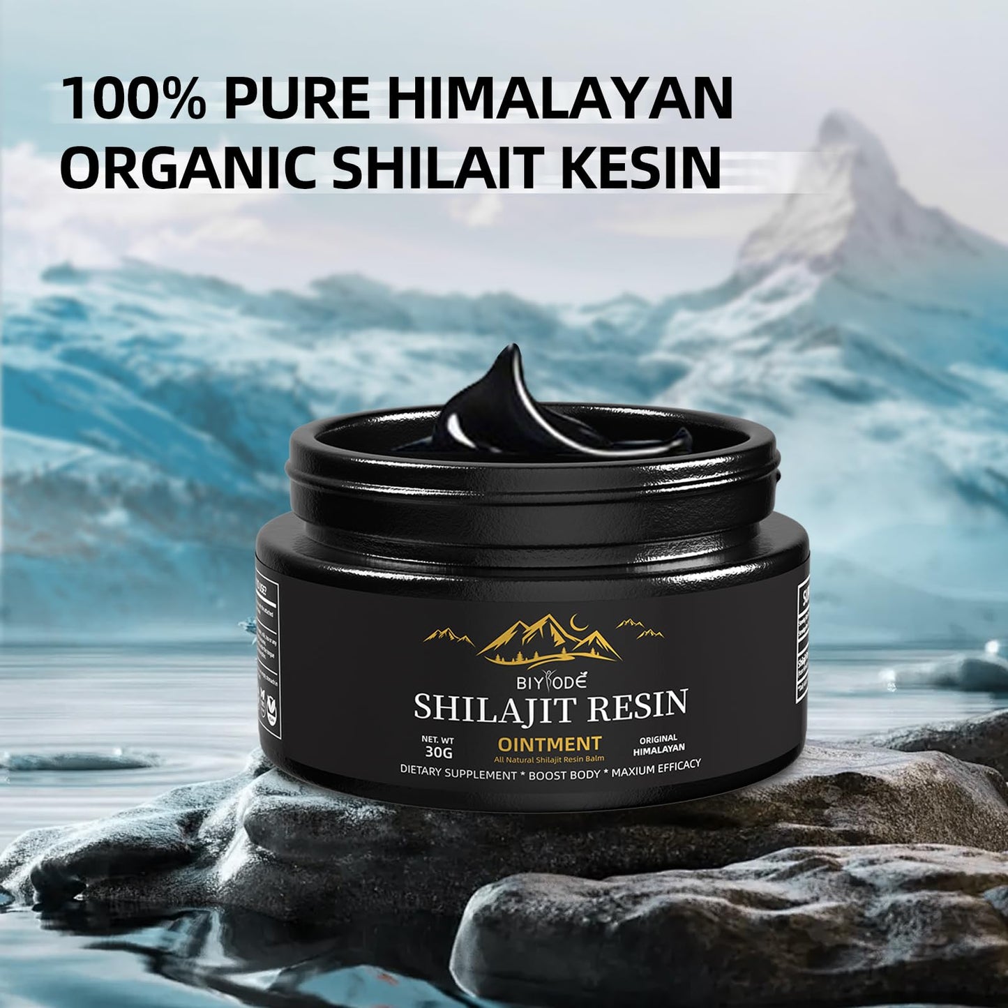 Pure Himalayan Shilajit Resin 600mg | 50 Servings with Fulvic Acid & 85+ Trace Minerals | Vegan, Non-GMO Energy Supplement for Men & Women | Ancient Ayurvedic Formula