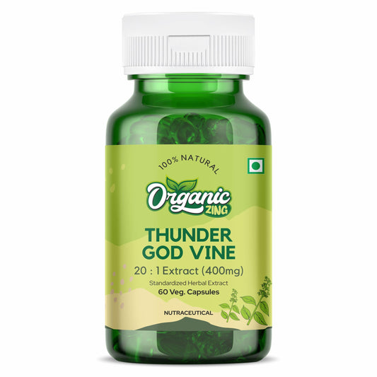 ORGANIC ZING Thunder God Vine Extract - Pure, Vegan, Gluten-Free - 60 Capsules, 400mg