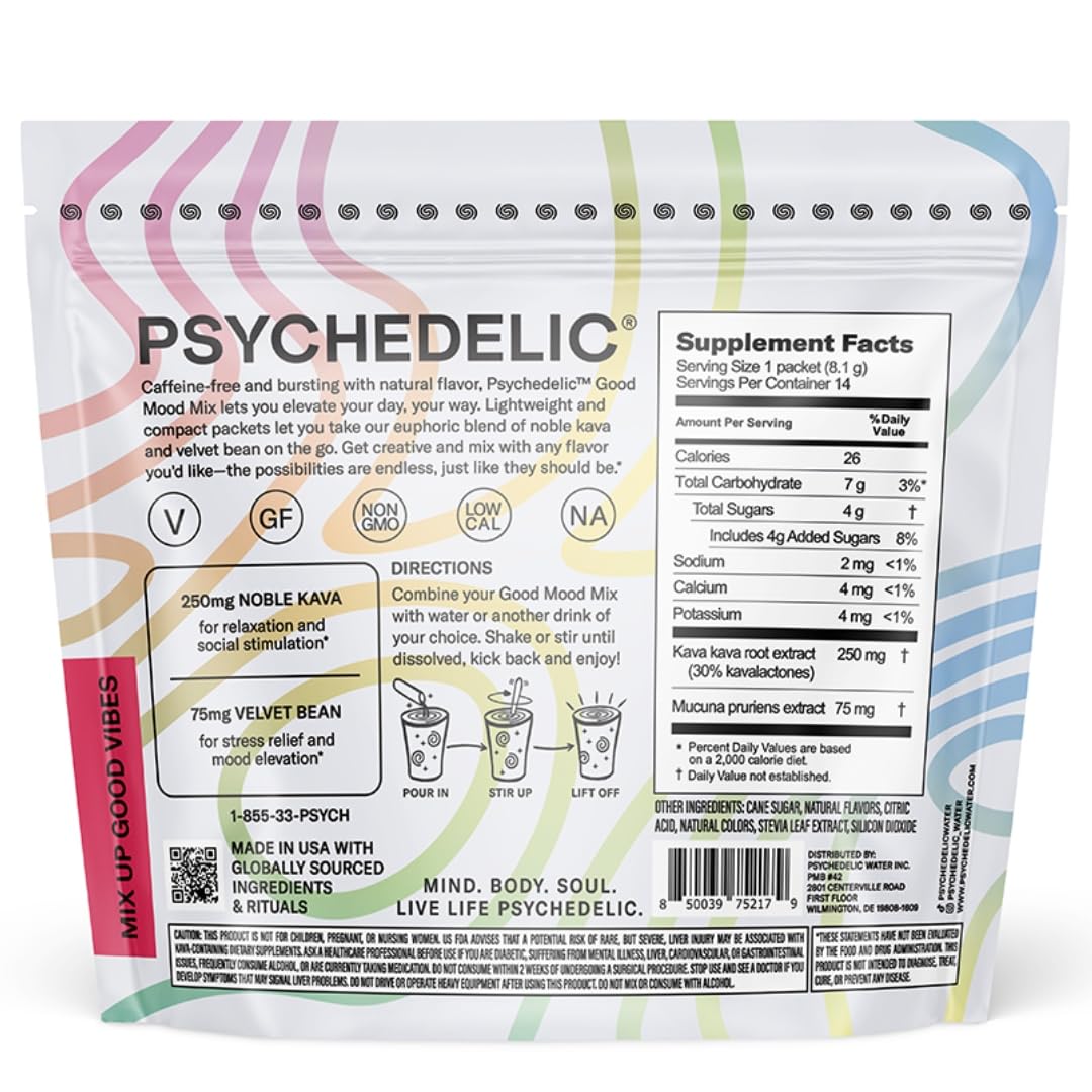 Easy Alcohol Alternative with Buzz - Calming Kava Drink Mix (14x5.5g) Flavored Kava Powder - Calming Drink Powder Packets - Easy Open Single Serving Drinks - 14 Calm Packets - Grape