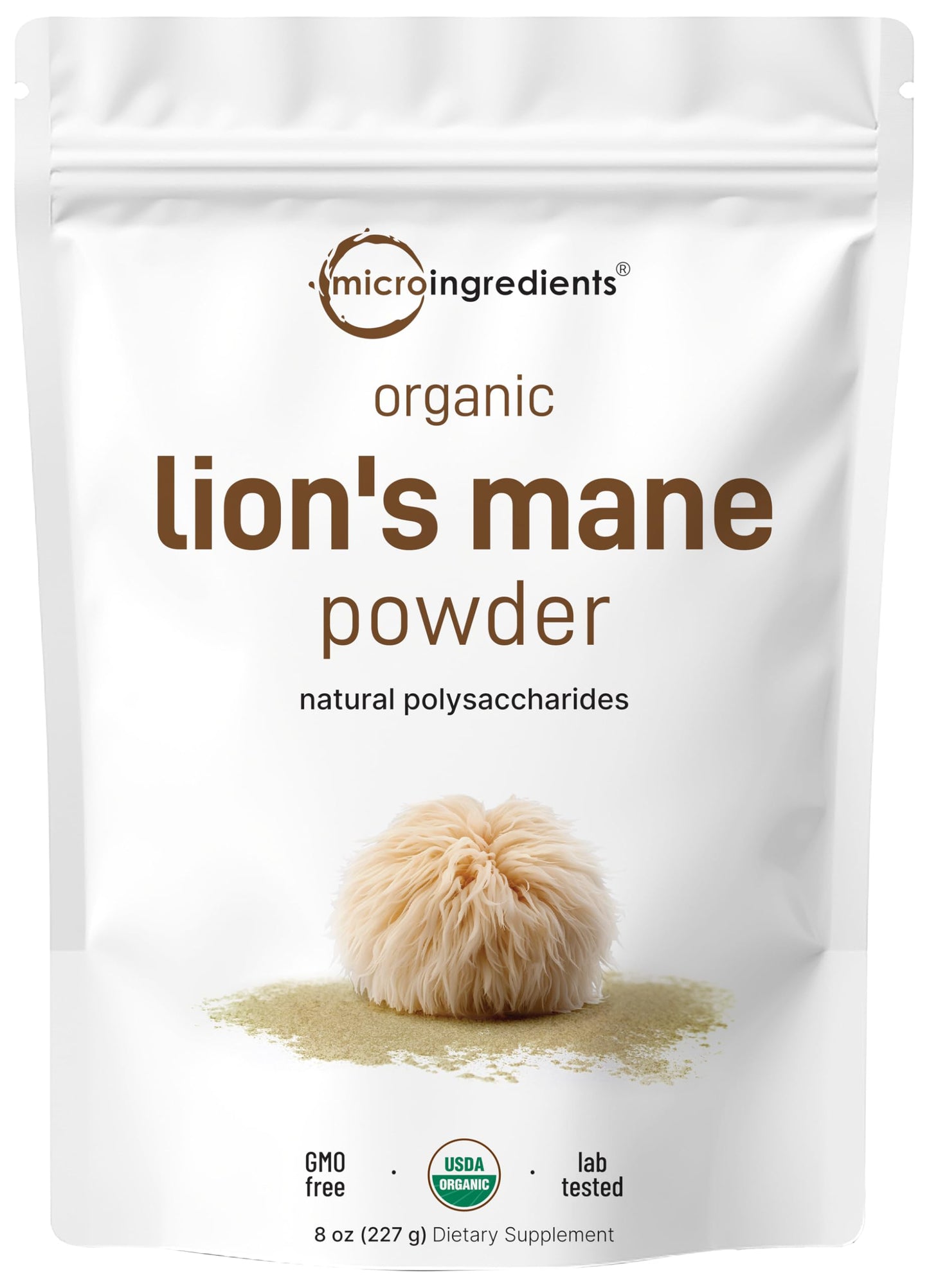 Organic Lion’s Mane Mushroom Powder, 16oz | Regenerates Damaged Neurons Brain 🧠 Power Opens 3rd Eye 👁️ Organic Superfood | Supports Brain, Focus, Energy & Immune Health | Great for Smoothies & Coffee | Filler Free, Vegan, Non-GMO