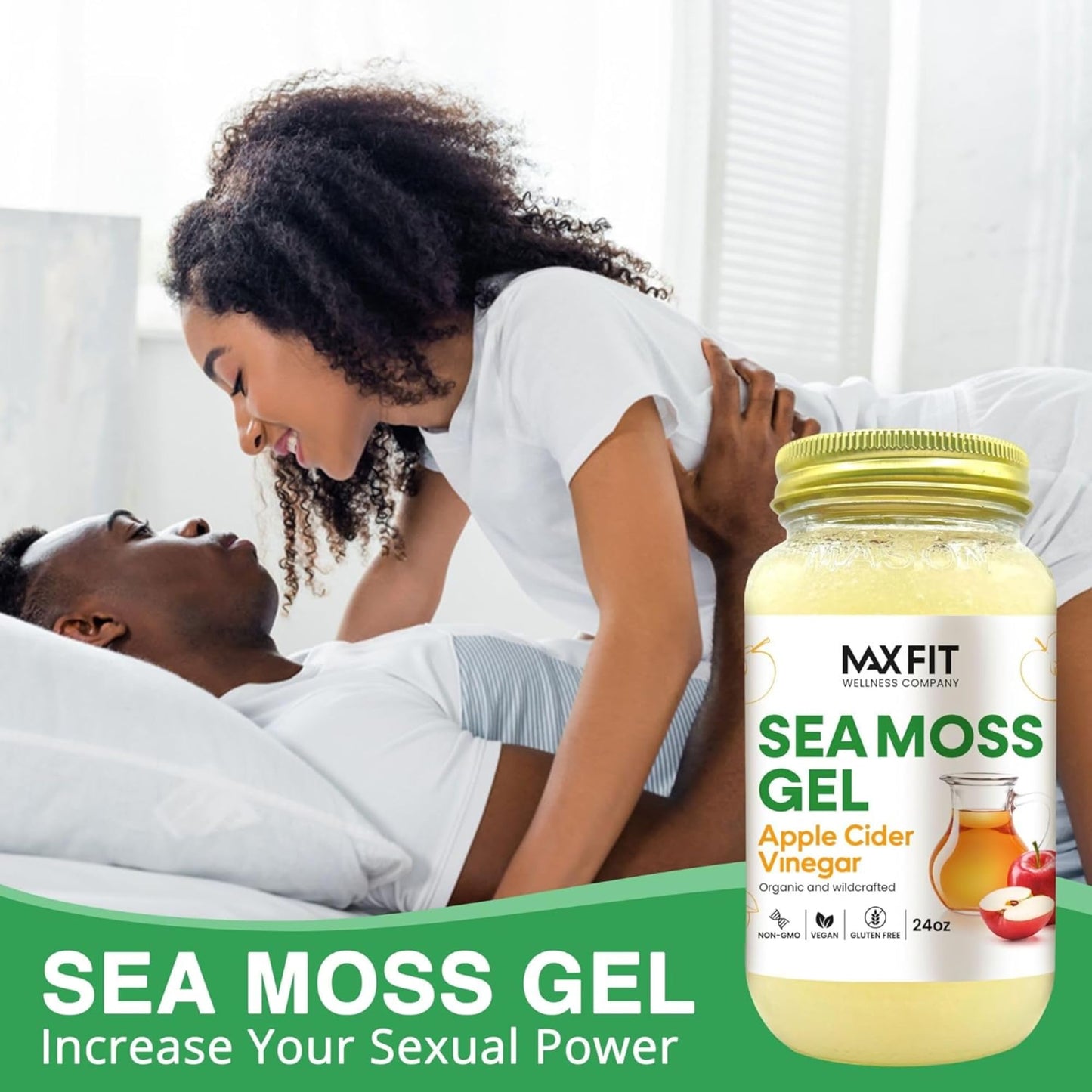 Sea Moss Gel Organic Raw (12 Flavors) 24oz Wildсrafted Gold Sea Moss Gel from Saint Lucia | 92 Vitamins and Minerals | Pure Raw+Non-GMO | Vegan Superfood
