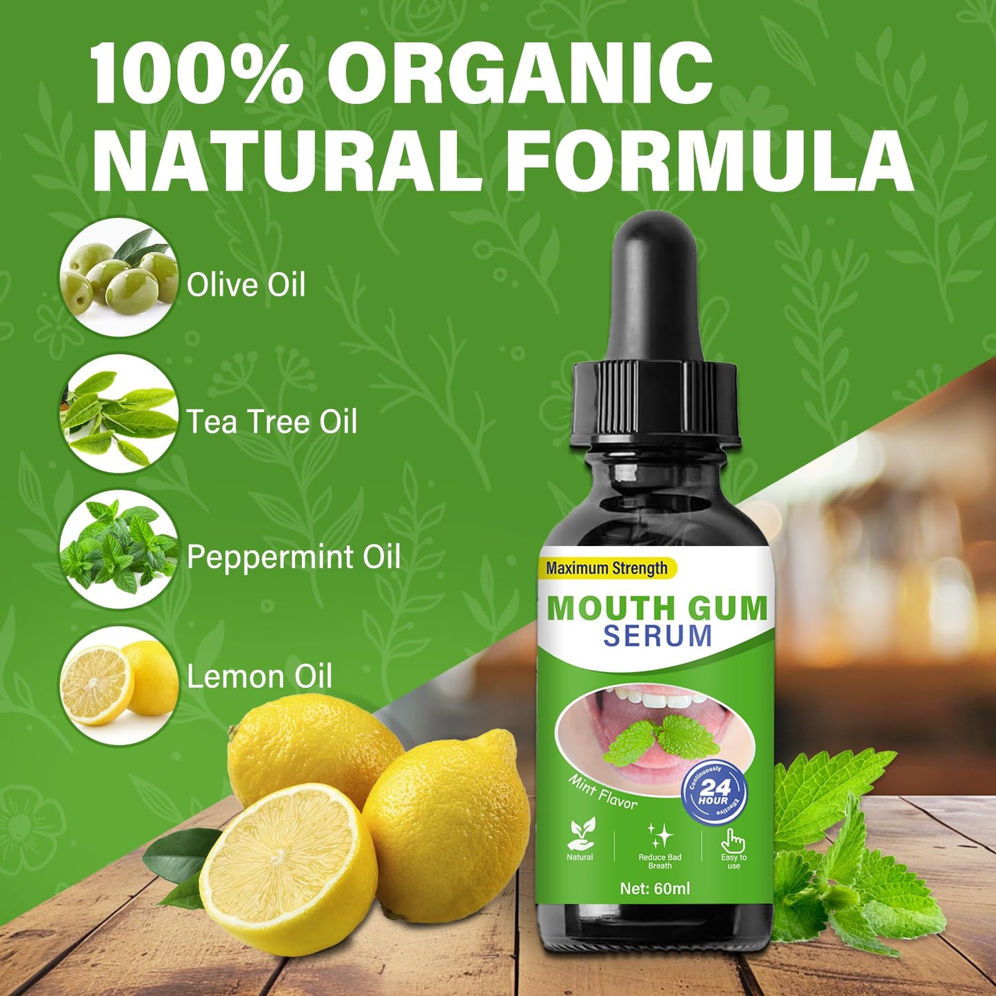 Gum Restore Drops - Advanced Repair for Receding Gums and Bad Breath, 2 Fl Oz