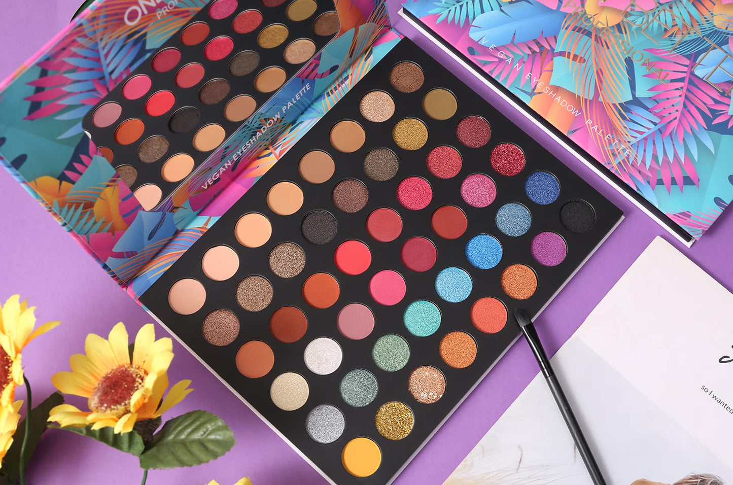 ORGANIC MAKEUP 💄 ONLYBETTER Vegan Eyeshadow Palette, Nude Eyeshadow Palette, 16 Shades Organic Eyeshadow palette high pigmented eyeshadow palette Colorful Eyeshadow Palette Long Lasting Nude Eyeshadow Shimmer Palette