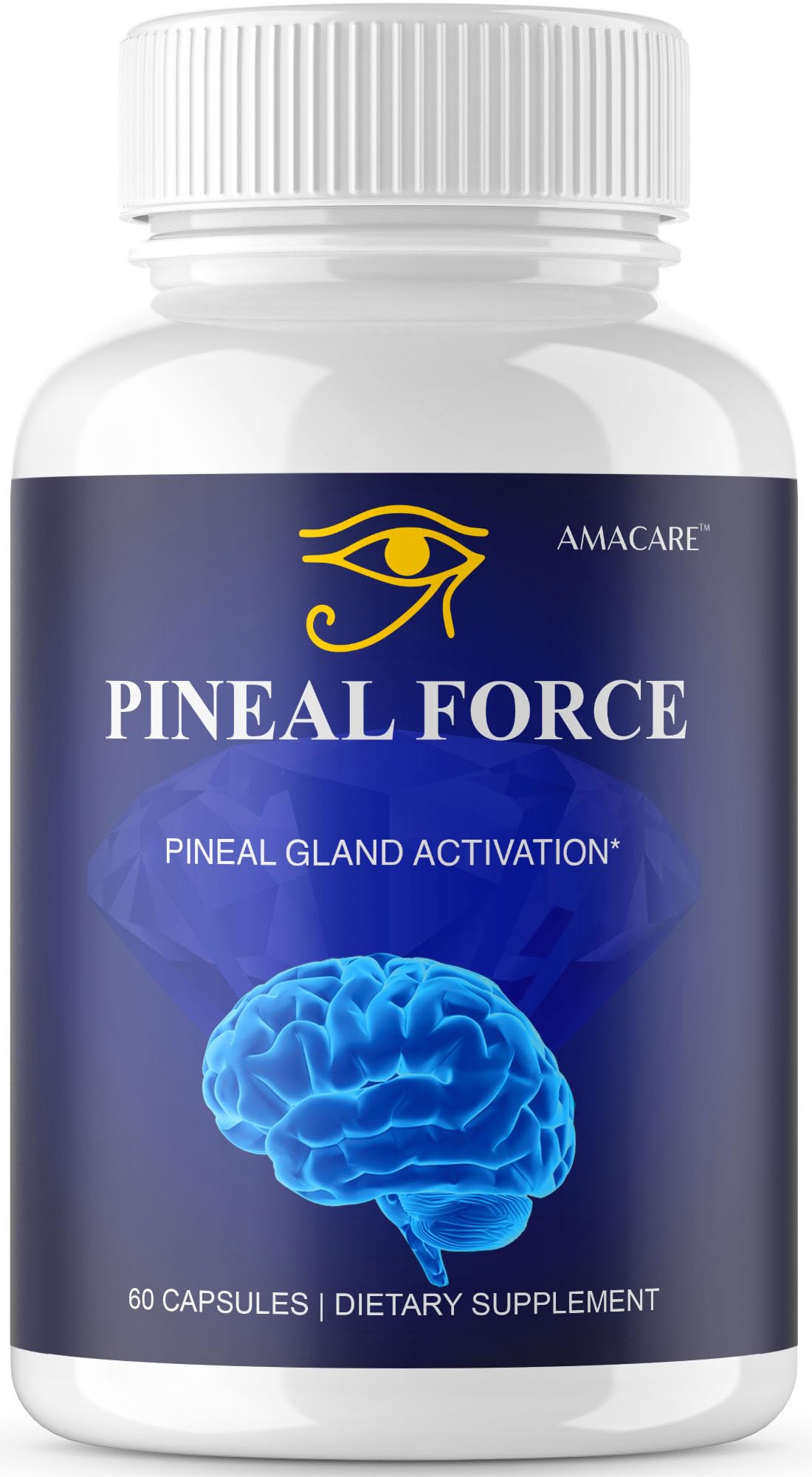 (1 Pack) Pineal Force – Advanced Pineal Force Capsules Formula All Natural Pills Brain Health & Memory Support Maximum Strength, PinealForce Daily Premium Health and Wellness, 60 Capsules for 1 Month