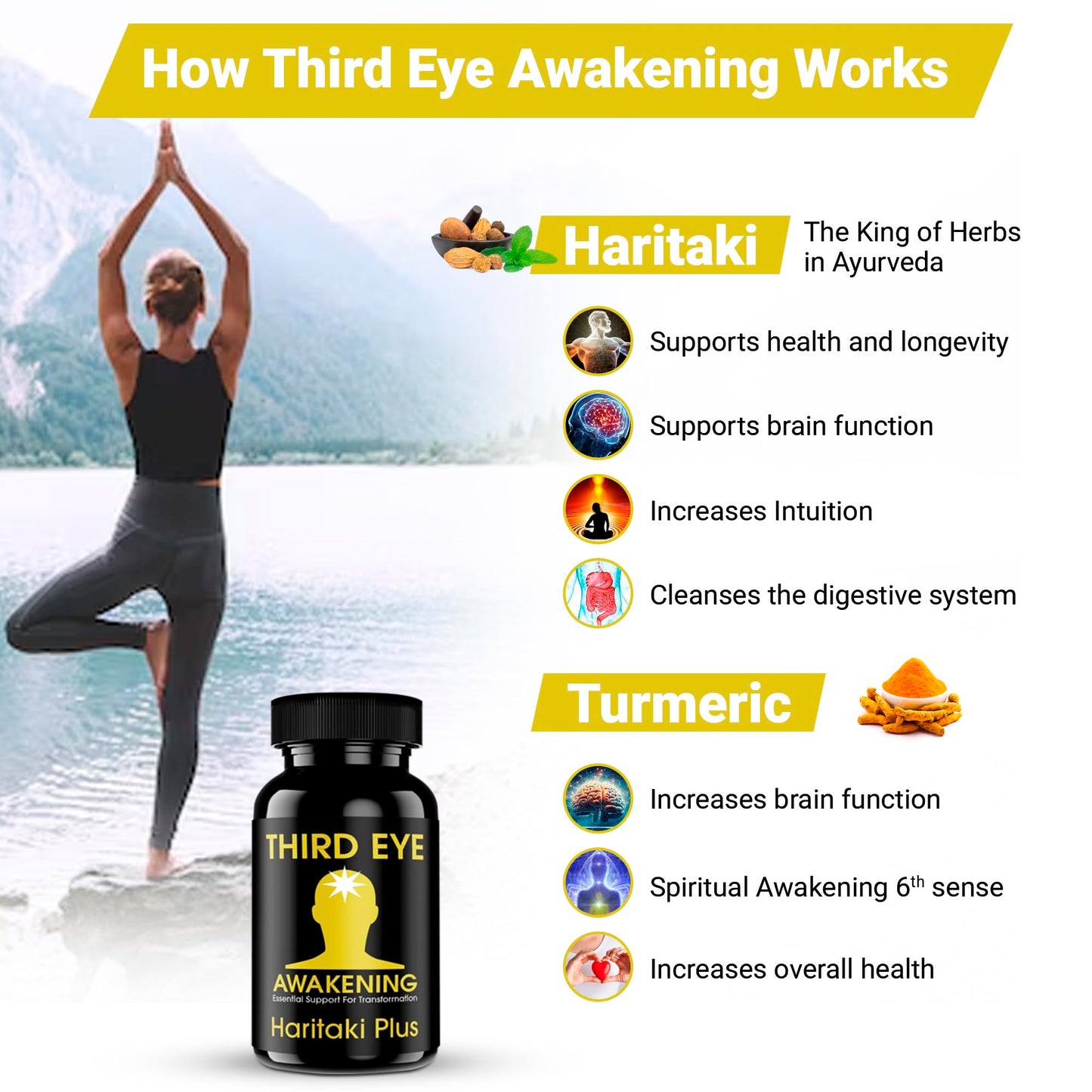 Pineal Gland Activation Supplement - Supports Decalcification, Third Eye Awakening, Intuition, and Mental Clarity - 100 Vegan Capsules