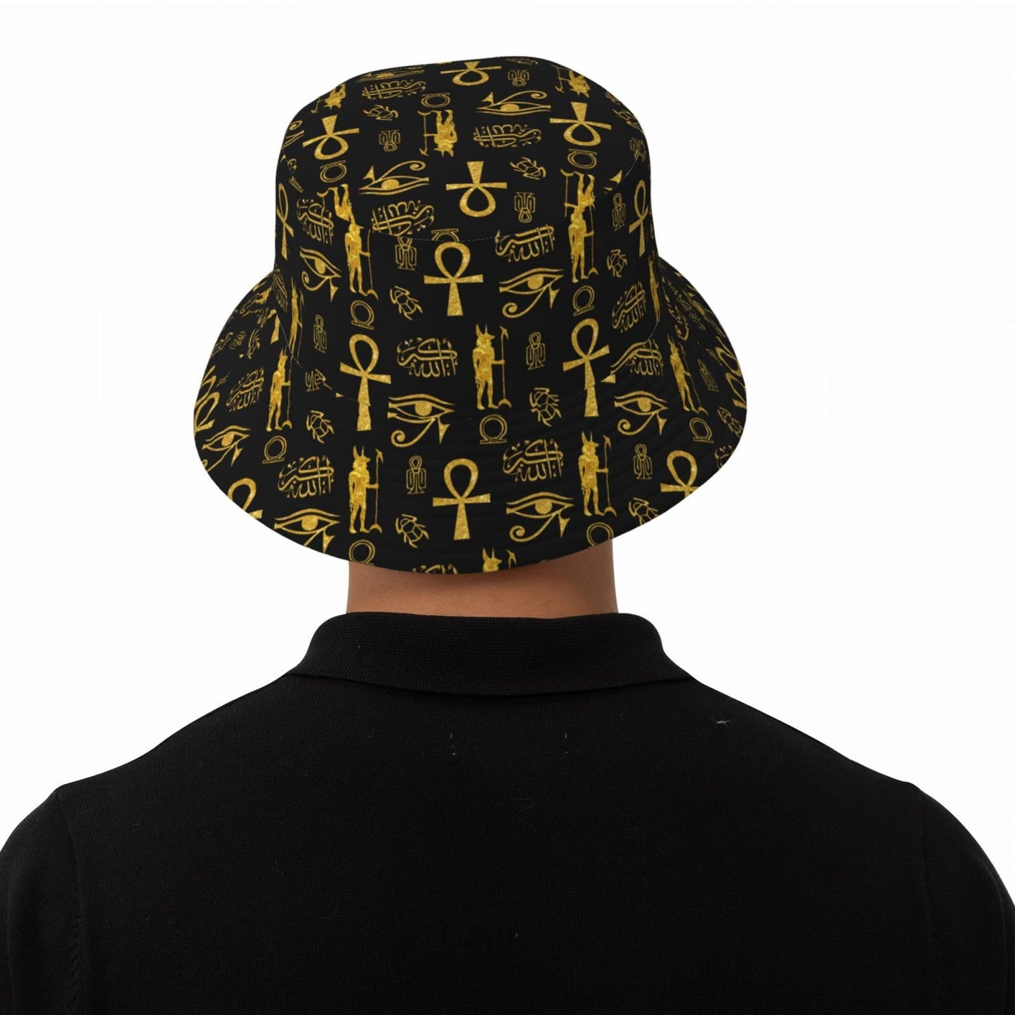 Ankh Cross Bucket Hats for Men Women Gifts Beach Outdoor Packable Ancient Egyptian Fisherman Caps Prevent Sun Hat