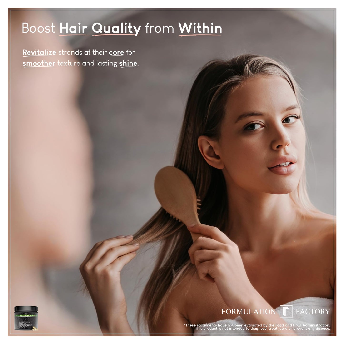 Formulation Factory Crown of Glory 10-in-1 Hair Growth Products - DHT Blocker for Men & Women with Pumpkin Seed Oil - Hair Vitamins for Faster Growth & Thickness - 120 Capsules, 2 Month Supply