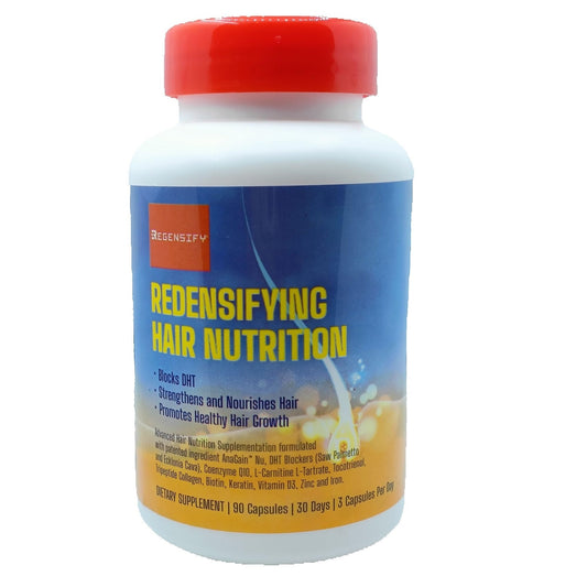 REGENSIFY Redensifying Hair Nutrition - Hair Regrowth Supplement with AnaGain Nu, Saw Palmetto, Ecklonia Cava, Coenyzme Q10, Tocotrienol, L-Carnitine | DHT Blocker | Anti Hair Loss for Men & Women