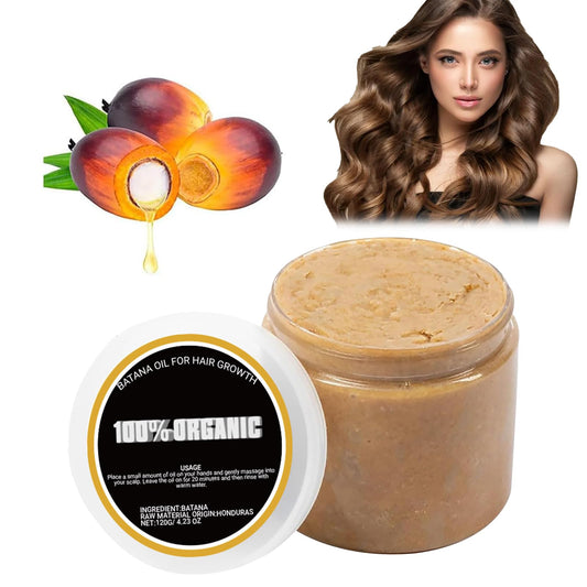 Batana Oil for Hair Growth - 100% Organic Batana Oil Dr, Raw Batana Oil for Hair Growth, Organic Unrefined Batana Oil Promotes Hair Thickness Pure Batana Butter for All Hair Types