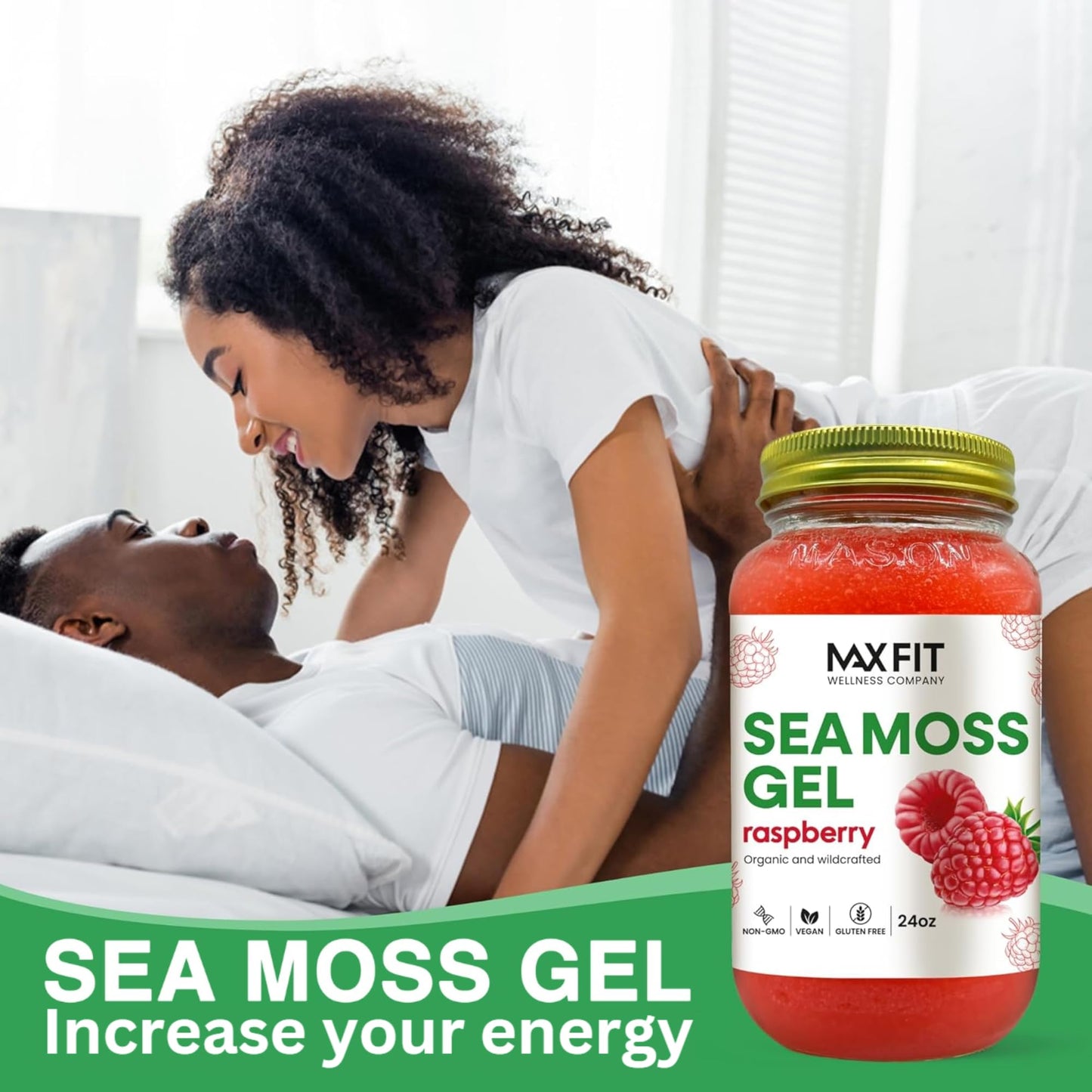 Sea Moss Gel Organic Raw (12 Flavors) 24oz Wildсrafted Gold Sea Moss Gel from Saint Lucia | 92 Vitamins and Minerals | Pure Raw+Non-GMO | Vegan Superfood