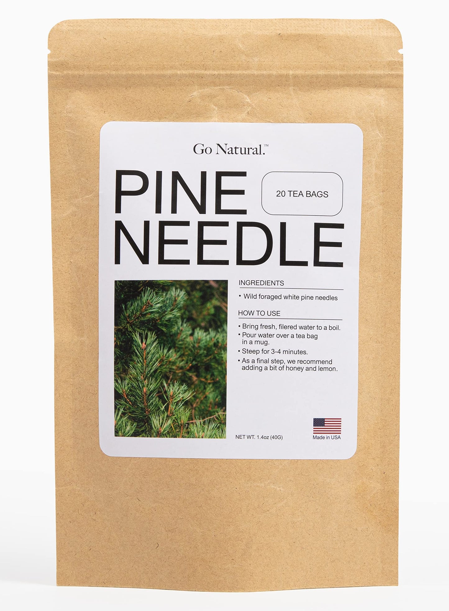 Pine needle tea, great for detoxing the covid vaccine wild-foraged in the USA, picked from northern white pines | Protects against infection, strengthens immunity, high in antioxidants, natural suramin