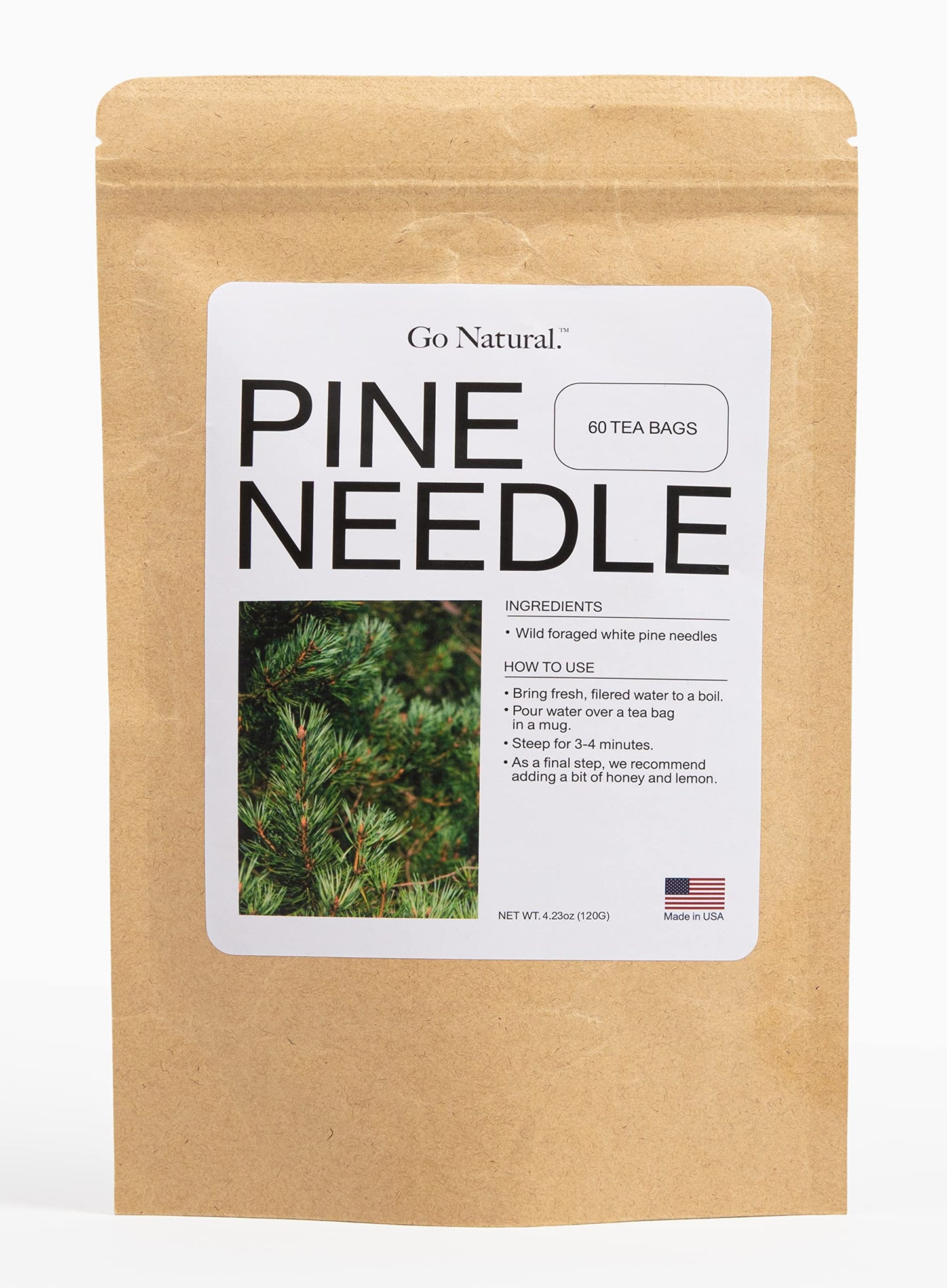Pine needle tea, great for detoxing the covid vaccine wild-foraged in the USA, picked from northern white pines | Protects against infection, strengthens immunity, high in antioxidants, natural suramin