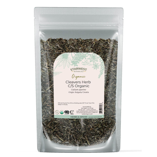 Cleavers Herb Organic - Dried Loose Leaf Herb for Tea, & Herbal Blends, Great For Lymphatic Drainage.