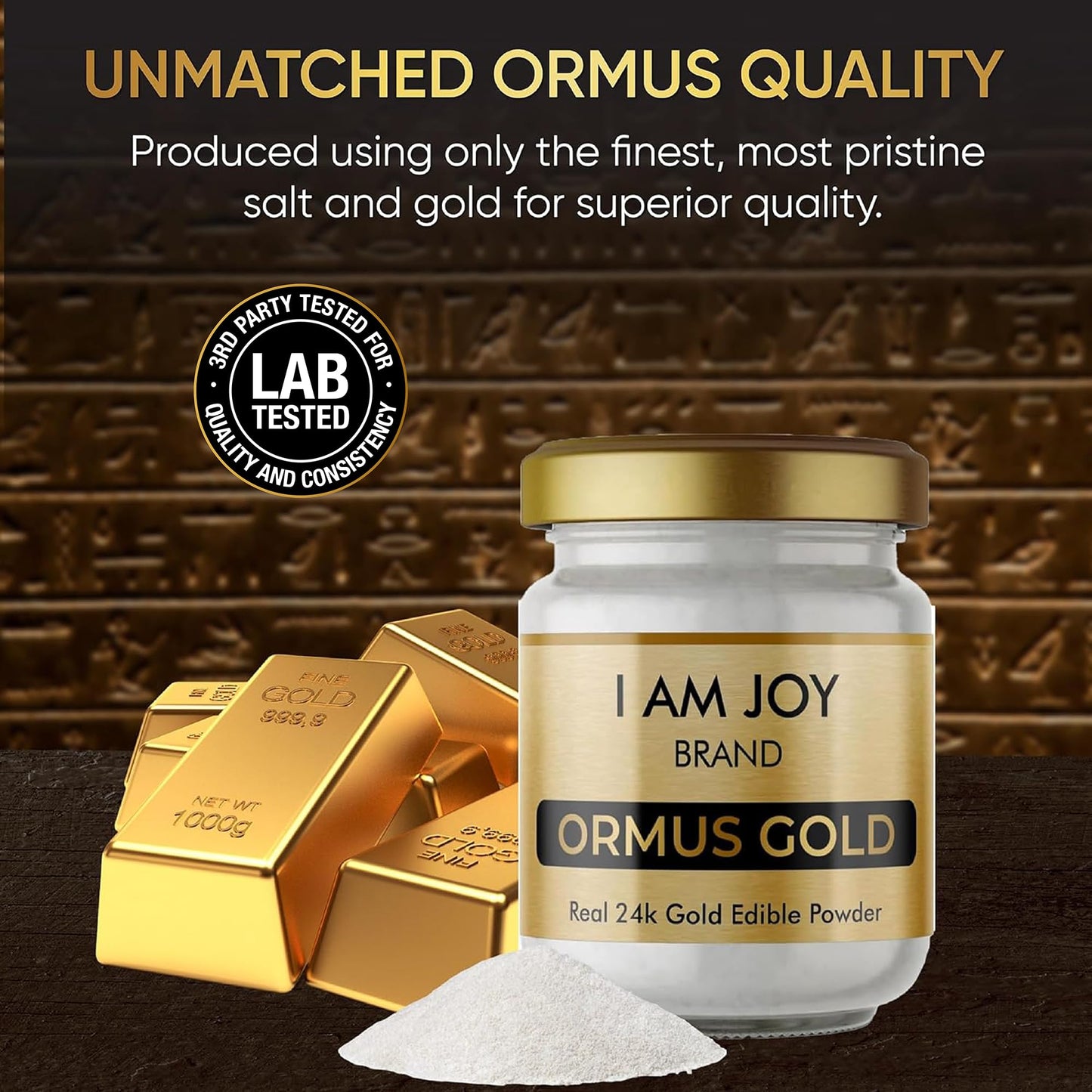 I Am Joy co. Pure Ormus White Gold Powder Monoatomic Element | No Plastic, No Lye, No Dyes, No Fillers | 22 Grams