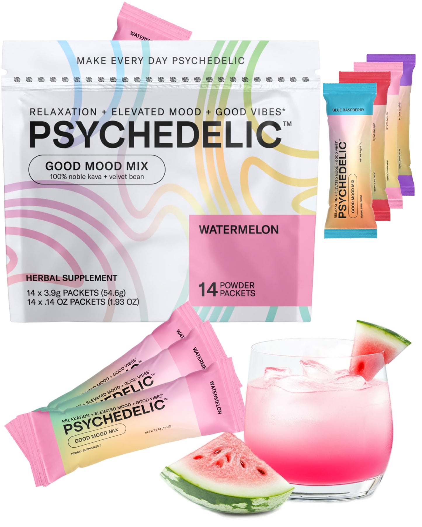 Easy Alcohol Alternative with Buzz - Calming Kava Drink Mix (14x5.5g) Flavored Kava Powder - Calming Drink Powder Packets - Easy Open Single Serving Drinks - 14 Calm Packets - Grape