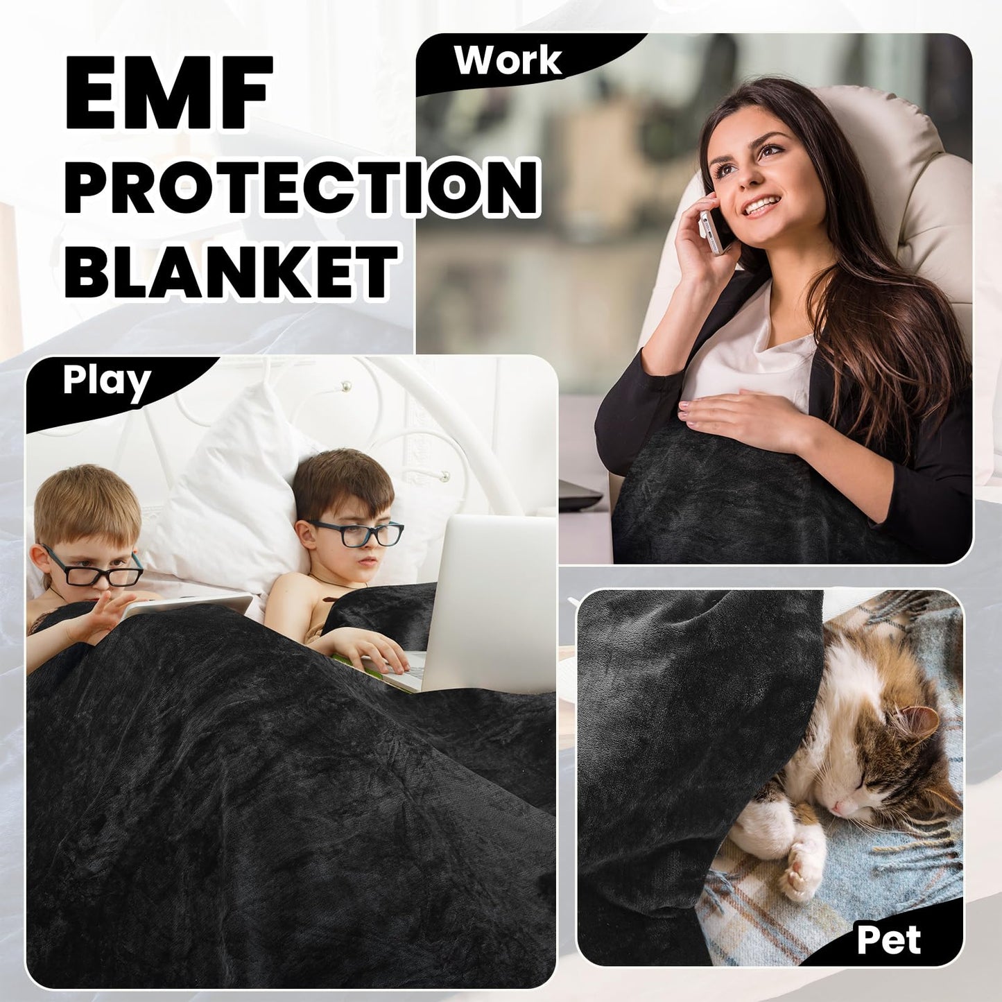 EMF Blanket Protection Blocks EMF Waves So Your Dreams Aren’t Hijacked By Deceptive Frequencies. Two Sided Reversible Can Use for Beds or Couches Great For Travel Blocks ELF Waves. ☢️
