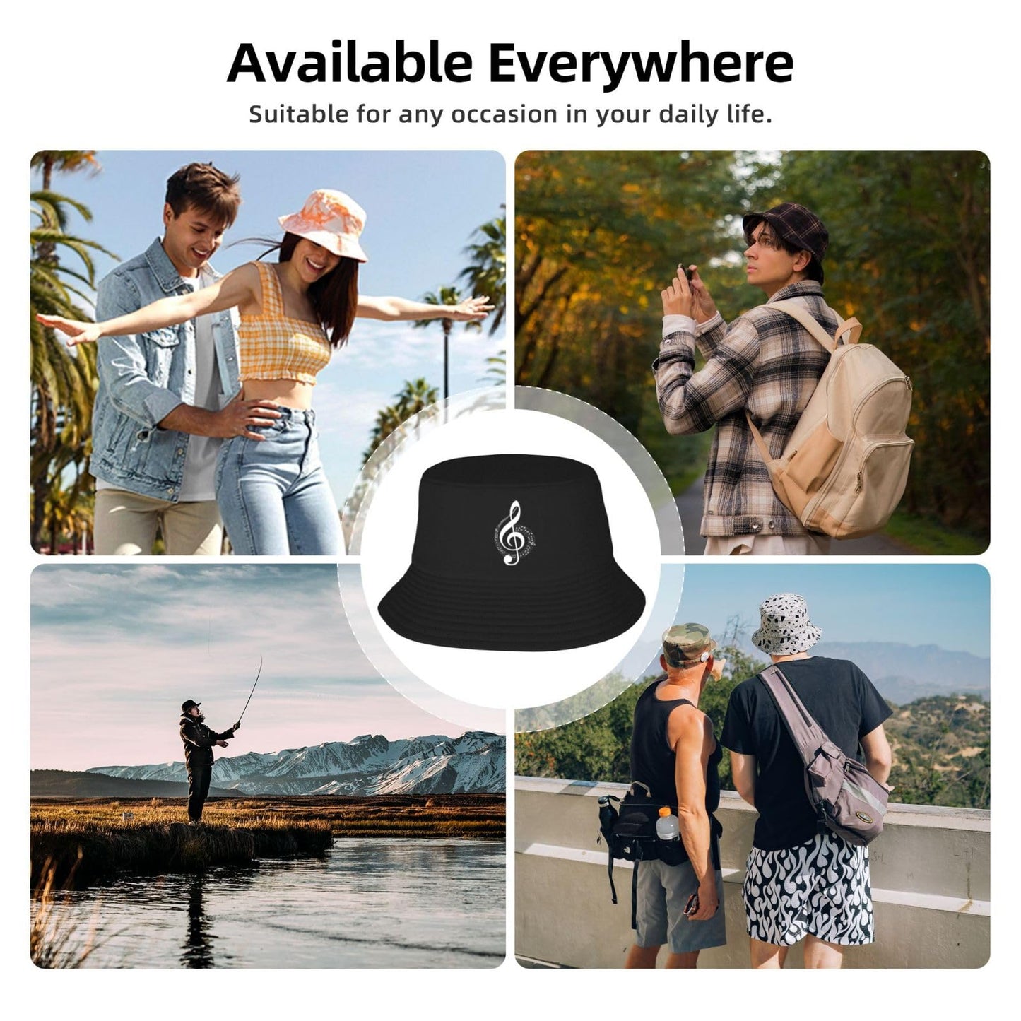 Ankh Cross Bucket Hats for Men Women Gifts Beach Outdoor Packable Ancient Egyptian Fisherman Caps Prevent Sun Hat