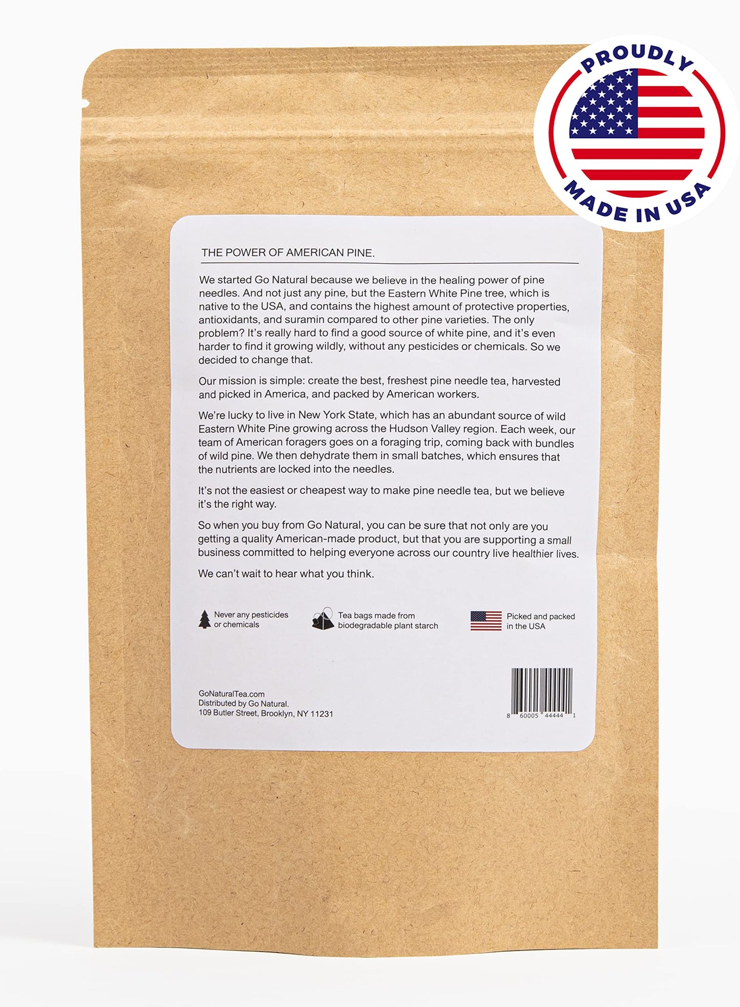 Pine needle tea, great for detoxing the covid vaccine wild-foraged in the USA, picked from northern white pines | Protects against infection, strengthens immunity, high in antioxidants, natural suramin