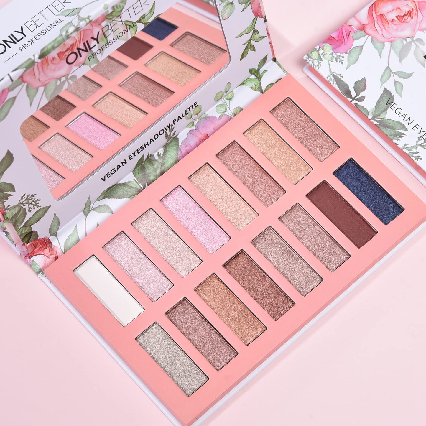 ORGANIC MAKEUP 💄 ONLYBETTER Vegan Eyeshadow Palette, Nude Eyeshadow Palette, 16 Shades Organic Eyeshadow palette high pigmented eyeshadow palette Colorful Eyeshadow Palette Long Lasting Nude Eyeshadow Shimmer Palette