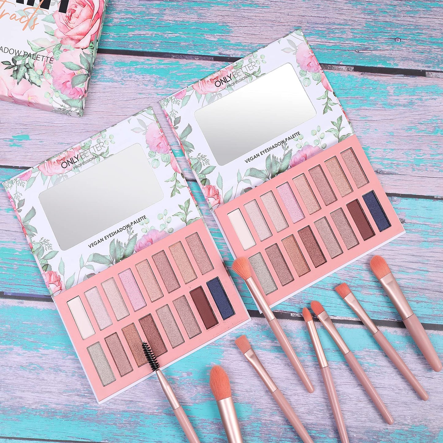 ORGANIC MAKEUP 💄 ONLYBETTER Vegan Eyeshadow Palette, Nude Eyeshadow Palette, 16 Shades Organic Eyeshadow palette high pigmented eyeshadow palette Colorful Eyeshadow Palette Long Lasting Nude Eyeshadow Shimmer Palette