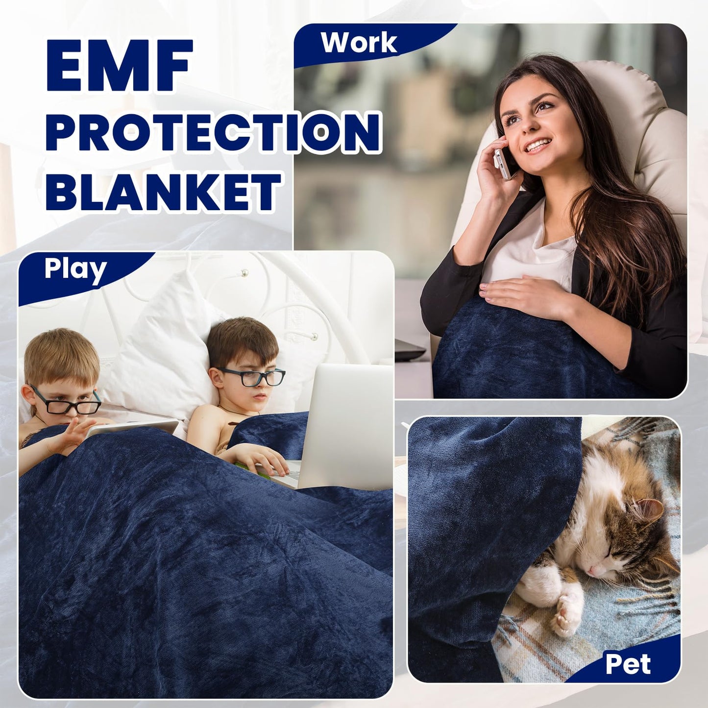 EMF Blanket Protection Blocks EMF Waves So Your Dreams Aren’t Hijacked By Deceptive Frequencies. Two Sided Reversible Can Use for Beds or Couches Great For Travel Blocks ELF Waves. ☢️