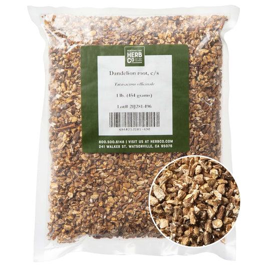 Monterey Bay Herb Co. USDA Organic Dandelion Root Cut & Sifted | 1lb Bulk | Roasted Herbal Tea & Coffee Alternative | Earthy Flavor for Brewing & Crafting | Non-GMO