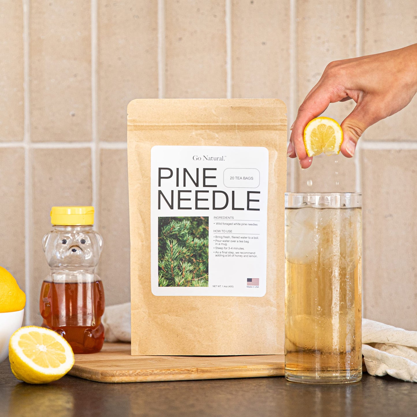 Pine needle tea, great for detoxing the covid vaccine wild-foraged in the USA, picked from northern white pines | Protects against infection, strengthens immunity, high in antioxidants, natural suramin