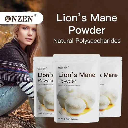 Organic Lions Mane Mushroom 🍄extract powder (7.6oz), USDA certified, non-GMO. Ideal for coffee, beverages, baking, and milkshakes
