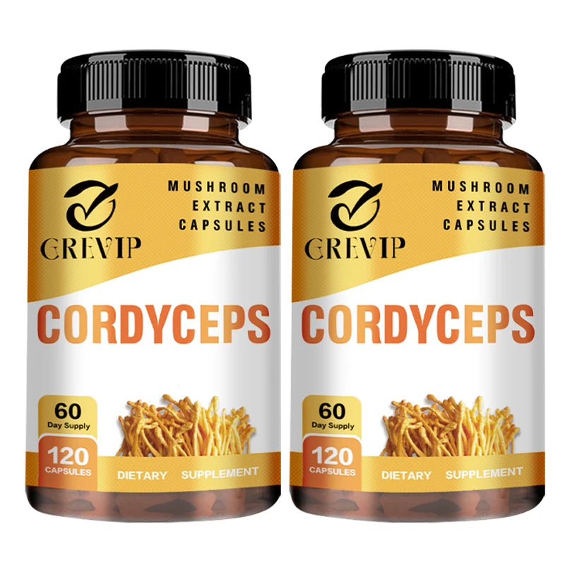 Cordyceps Supplement - Brain Health for Memory and Focus, Relief Stress, Better Mood - 120 Capsules