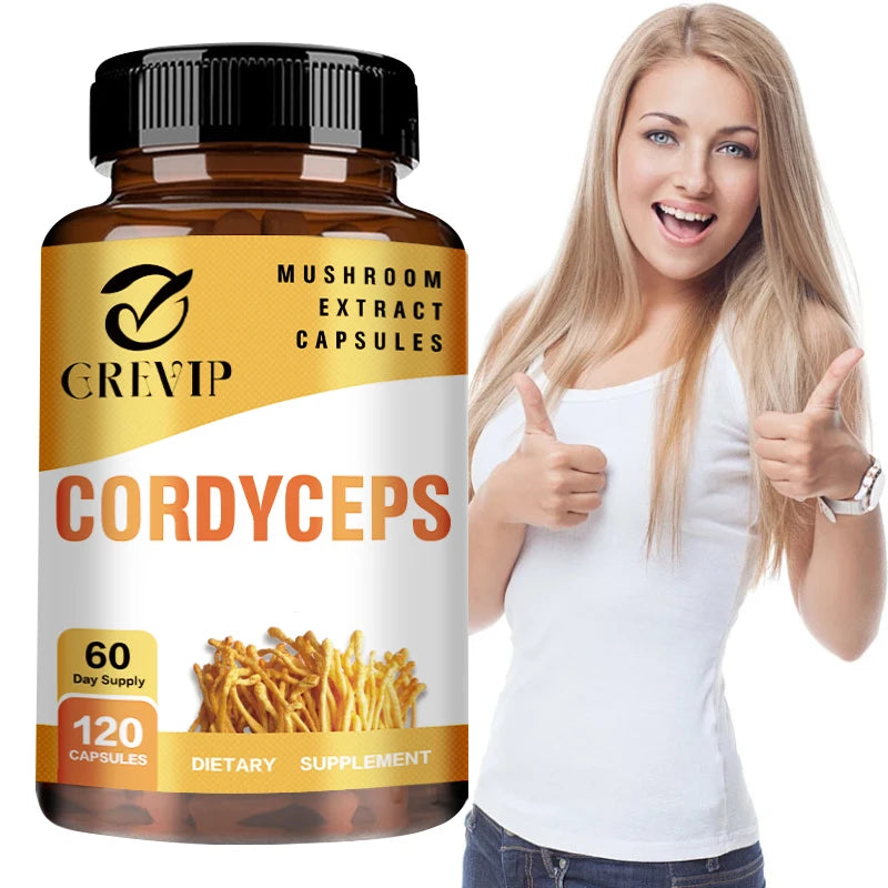 Cordyceps Supplement - Brain Health for Memory and Focus, Relief Stress, Better Mood - 120 Capsules