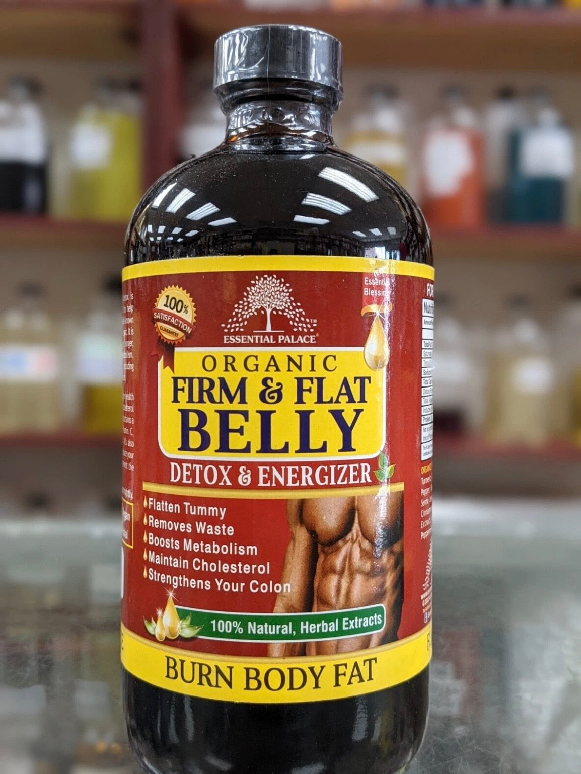 Essential Palace Organic Flat belly 16oz Slims Waistline & Cleanses Gut Removes Waste, Supports Colon Ease Bloating.