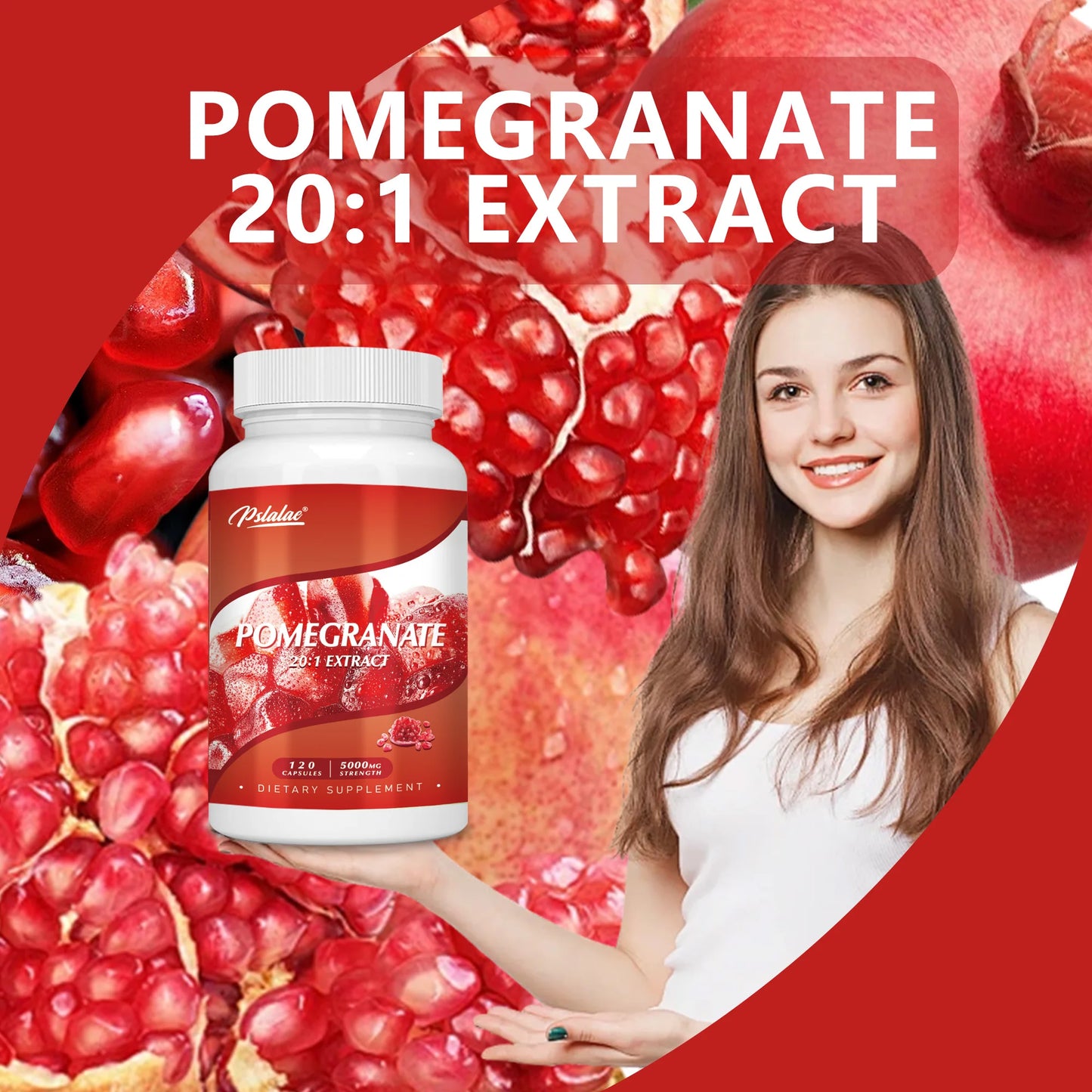Pomegranate Extract Capsules - for Heart Health and Joint Support, Antioxidant - 120 Capsules