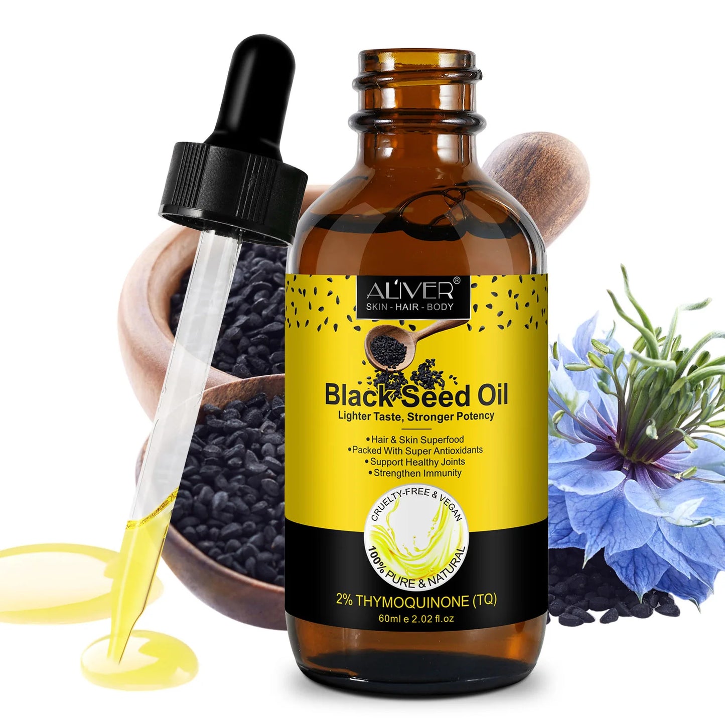 Turkish Black Seed Oil Nigella Sativa Cancer Fighting Exceptionally Thymoquinone With Antioxidants Healthy Joints Hair Skin Strengthen Immunity