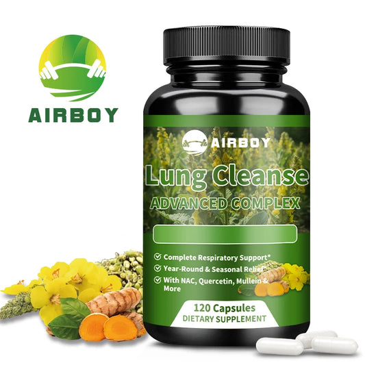 Lung Cleansing and Detoxification - Supports Respiratory Health and Boosts Immunity - 120 Capsules