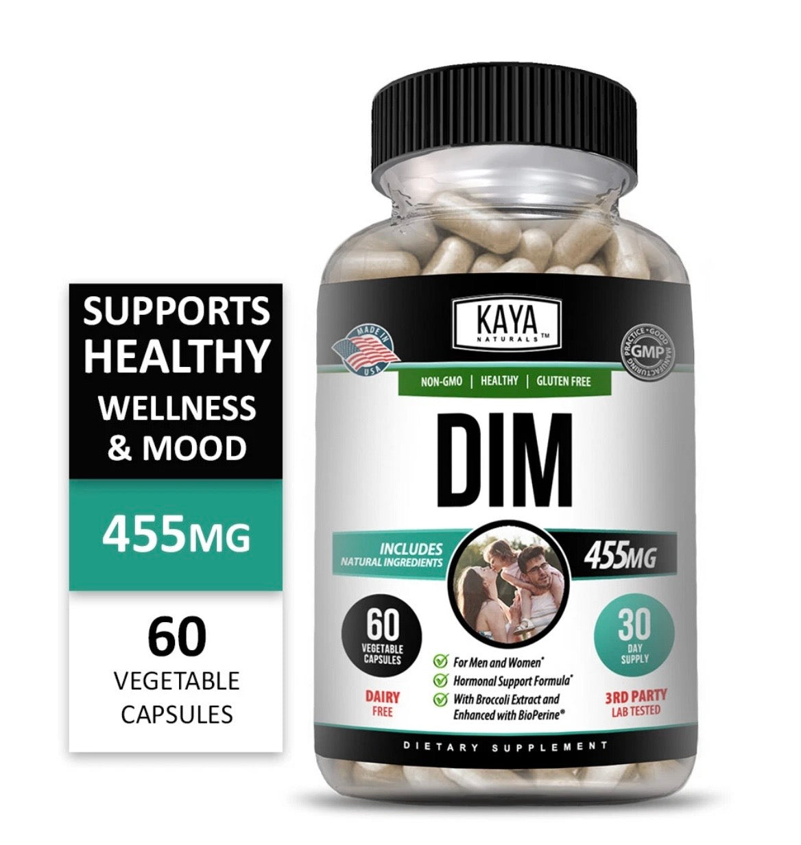 DIM Ultra Supplement 60ct, With Bioperine, Premium Hormonal Support Formula