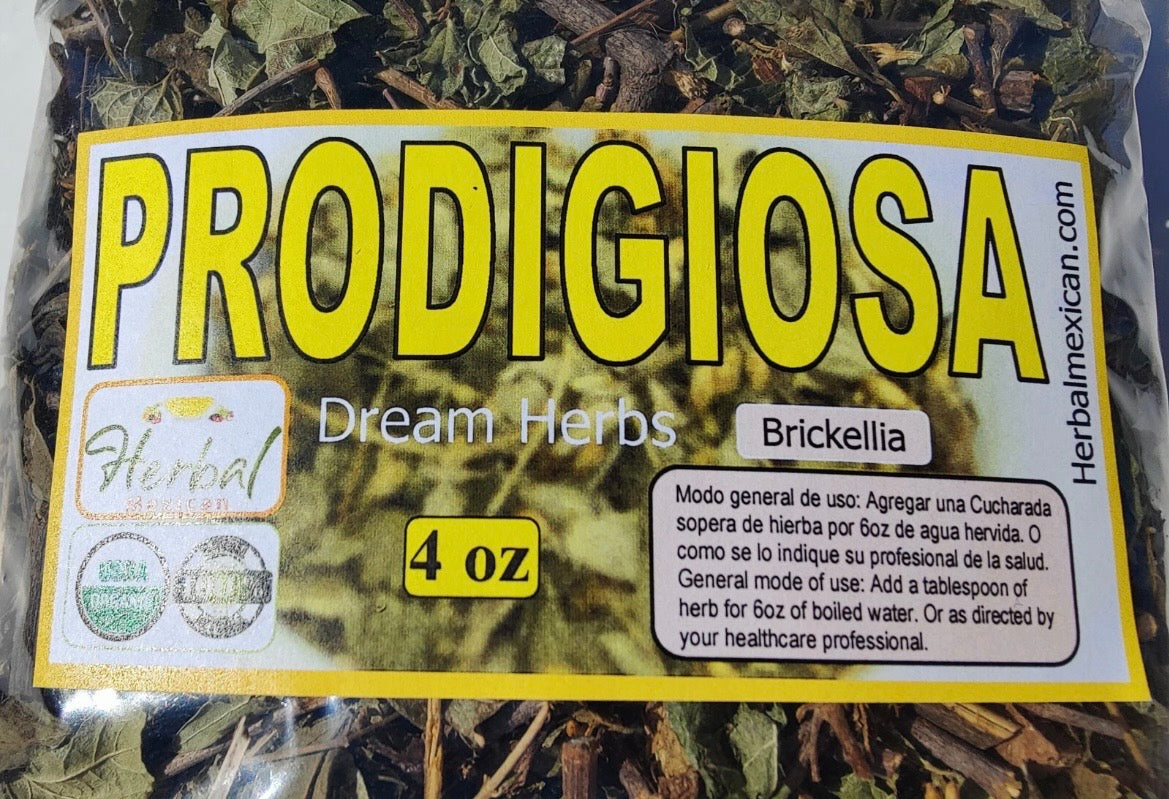 Mexican Dream Herb Prodigiosa, Amula herb, Organic Prodijiosa Wild Crafted Herbs 4oz Great For Lucid Dreaming & Astral Travel.