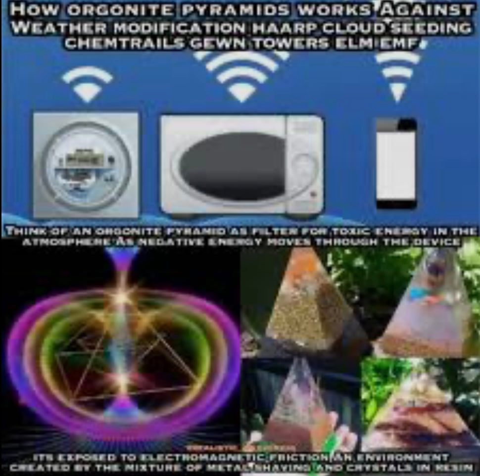 Eye of Horus Energy Pyramid Natural Crystal Orgonite Blocks EMF Radiation ☢️ Energetic Alchemist