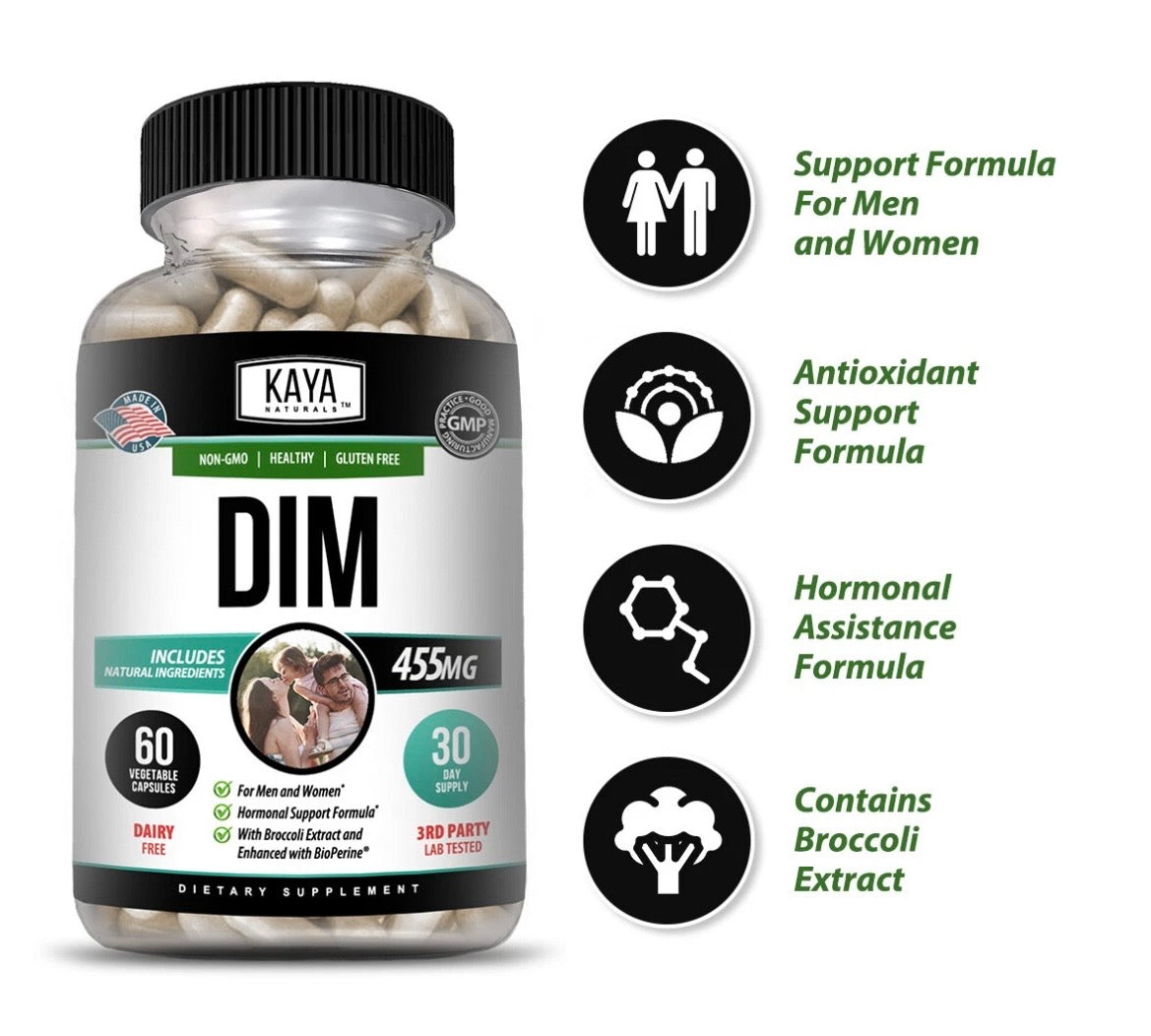 DIM Ultra Supplement 60ct, With Bioperine, Premium Hormonal Support Formula