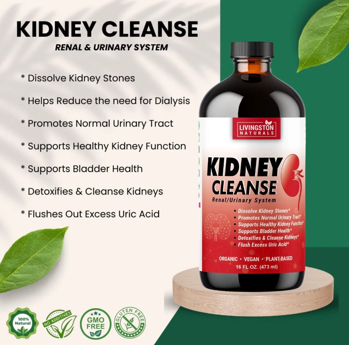 KIDNEY CLEANSE Formula Reduce The Need For Dialysis, Dissolve Kidney Stones, Support Bladder Health Detoxifies & Cleanse Kidneys Flushes Out Excess Uric Acid.
