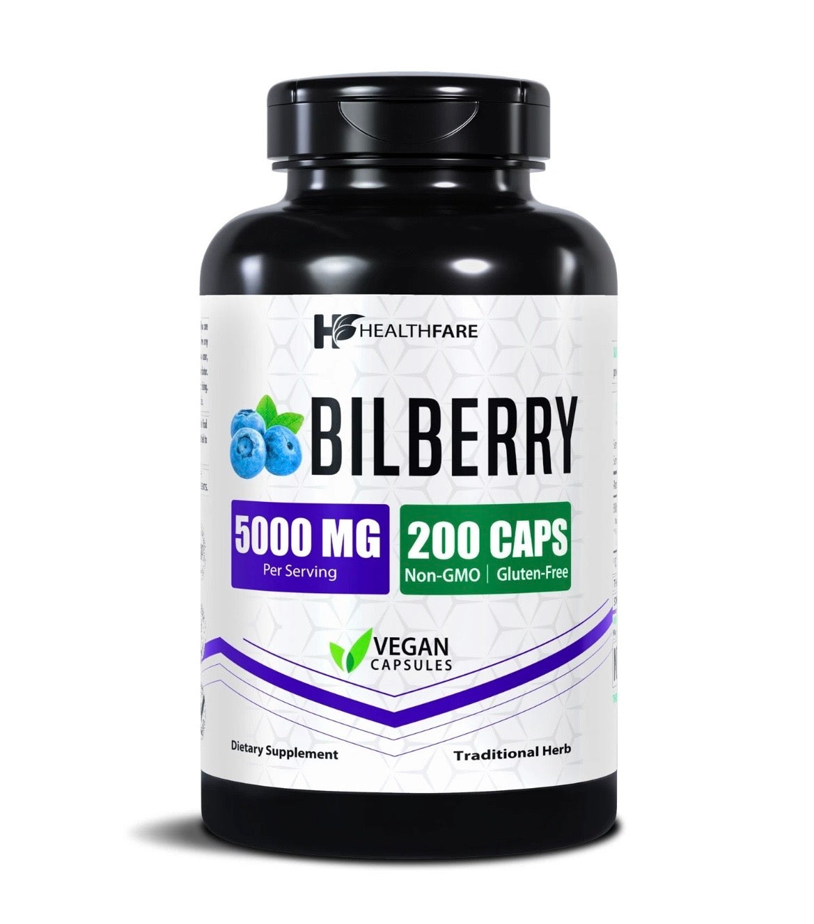 Bilberry Extract Supplement - 1200MG, Relieves Eye Fatigue, Supports Vision Health, Antioxidant