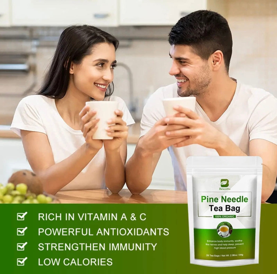 Pine needle tea, great for detoxing the covid vaccine wild-picked from northern white pines | Protects against infection, strengthens immunity, high in antioxidants, natural suramin
