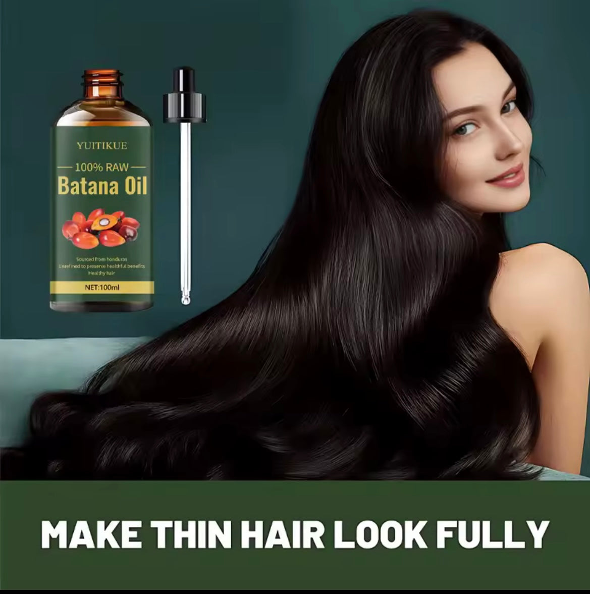 Batana Oil for Hair Growth: Dr Sebi Organic Raw Batana Oil from Honduras - 100% Pure & Natural - For Thicker & Stronger Hair